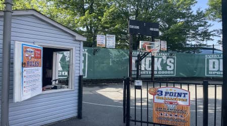Players take 12 shots around the basketball court