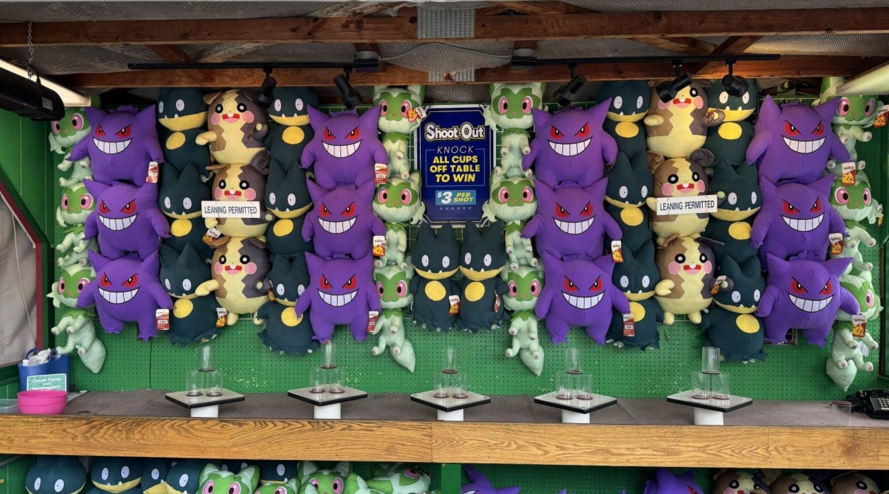 Knock over all 3 cups with 1 shot and win big!