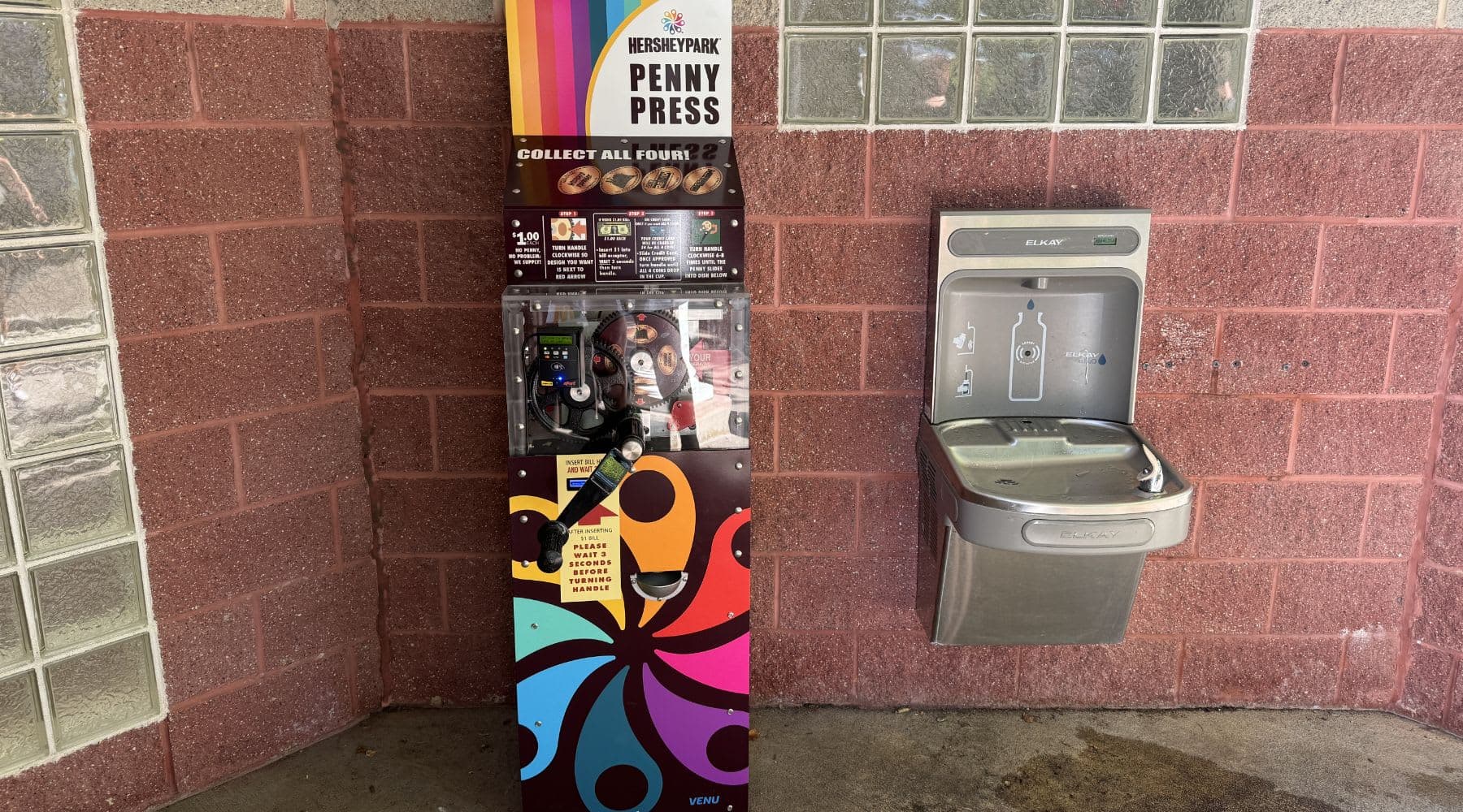 Pressed penny machine outside of Midway America