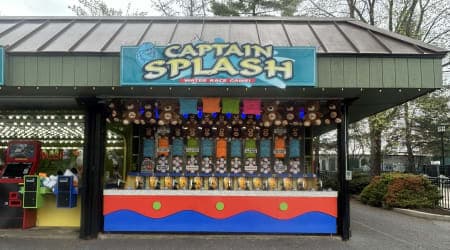 Race against others by shooting water at a target