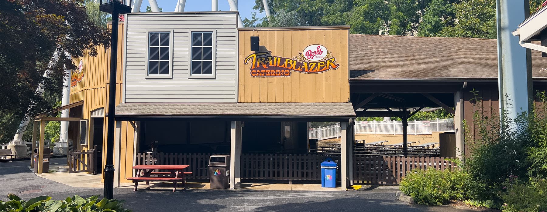 Trailblazer Catering area inside Hersheypark