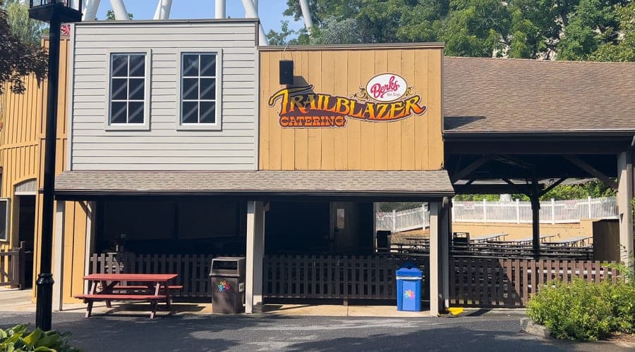Trailblazer Catering area inside Hersheypark