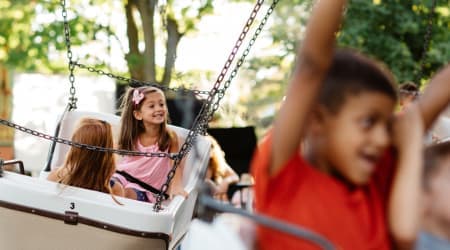 Kids smiling on Balloon Flite