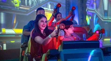 Family riding Reese's Cupfusion