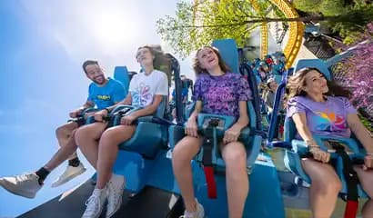 family riding skyrush at hersheypark