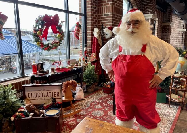 Santa visiting The Chocolatier