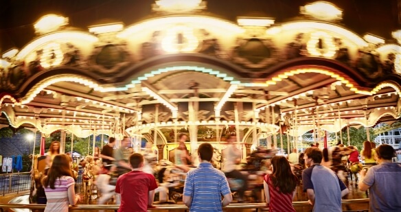 Hersheypark carousel at night
